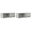 vidaXL TV-sein&auml;kaapit 2 kpl betoninharmaa 80x31x25,5 cm tekninen puu