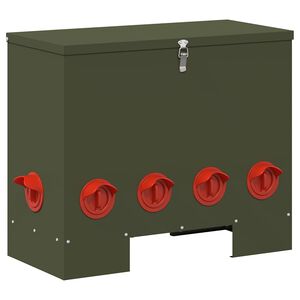 vidaXL Kanan ruokinta-allas Oliivinvihre&auml; 60,5 x 29 x 51 cm 25 kg