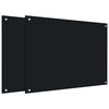 vidaXL Keitti&ouml;n roiskesuojat 2 kpl musta 80x60 cm karkaistu lasi