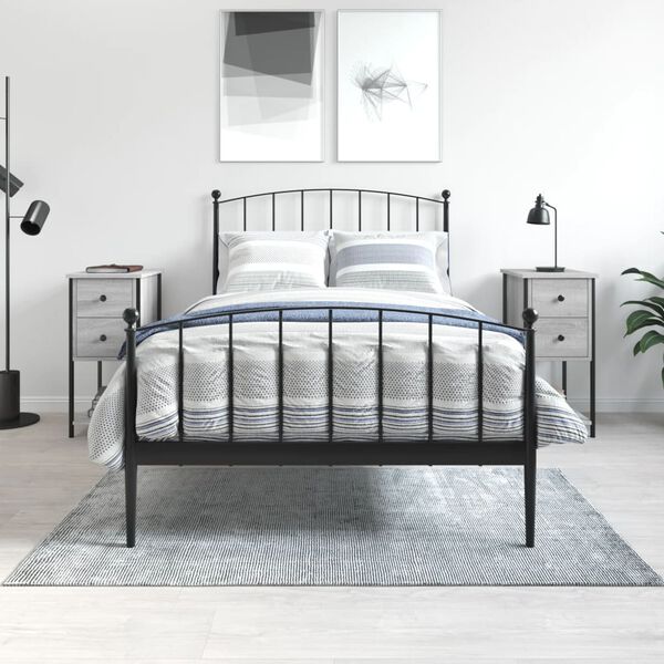 vidaXL Y&ouml;p&ouml;yd&auml;t 2 kpl harmaa Sonoma 32x42x70 cm tekninen puu