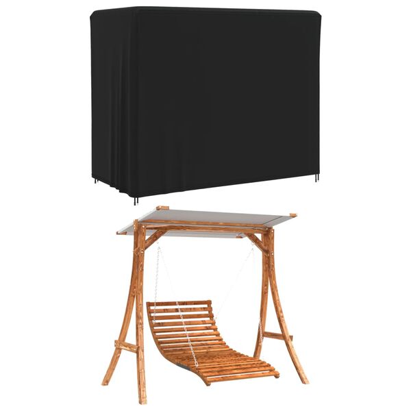 vidaXL Puutarhakalusteiden suoja musta 220x135x170 cm 420D Oxford