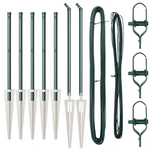 vidaXL Aitalatu 7 pcs Vihre&auml; Ter&auml;s