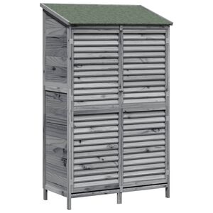vidaXL Puutarhasuoja Harmaa 106 x 56 x 176,5 cm S&auml;teisen kuusipuu