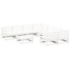 vidaXL 9-osainen Ulkosohvasarja valkoinen t&auml;ysi m&auml;nty