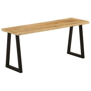 vidaXL Penkki el&auml;vill&auml; reunoilla 105 cm t&auml;ysi mangopuu