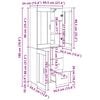 vidaXL Korkea kaappi laatikon kanssa 2 pcs Vanha Puu Tekninen puu