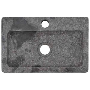 vidaXL Sein&auml;kiinnitett&auml;v&auml; Pesuallas harmaa 38x24x6,5 cm marmori