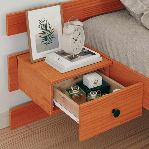 vidaXL S&auml;ngyn runko p&auml;&auml;tyll&auml; Vaha ruskea 3FT Single Massiivinen m&auml;nty