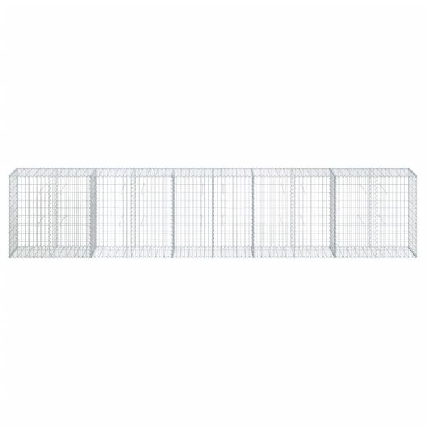 vidaXL Kivikori katolla 500x50x100 cm galvanoitu rauta