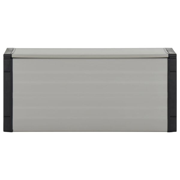 vidaXL Puutarhan roskakori harmaa 85x34x40 cm