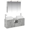 vidaXL Kylpyhuoneen kaappisetti 4 pcs Betoninharmaa 100 x 14,5 x 70 cm