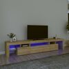 vidaXL TV-taso LED-valoilla Sonoma-tammi 215x36,5x40 cm