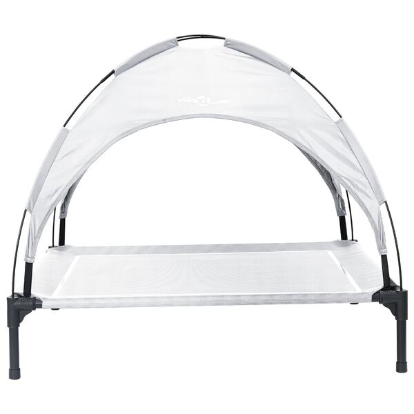 vidaXL Koiran Peti Harmaa hopea 104 x 86 x 84,5 cm Teräs