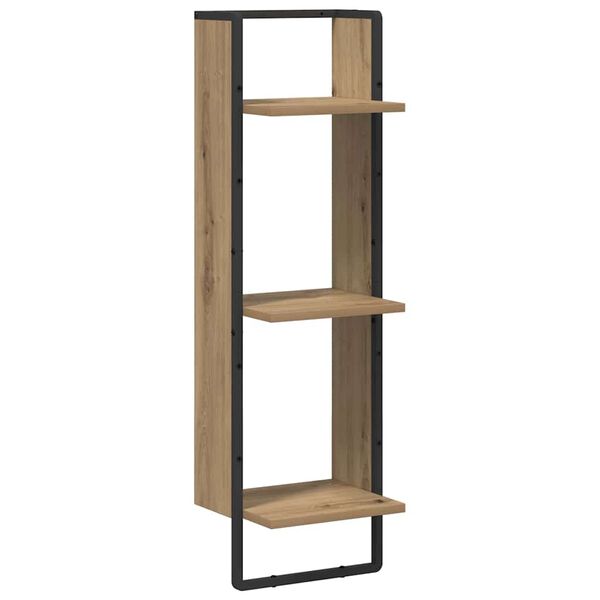 vidaXL Sein&auml;hylly hyllyll&auml; Artisan tammi 30 x 25 x 100 cm Tekninen puu