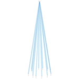 vidaXL Joulukuusi lipputankoon 732 sinist&auml; LED-valoa 500 cm