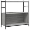 vidaXL Kirjahylly harmaa Sonoma 80x30x78,5 cm tekninen puu ja rauta