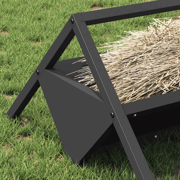 vidaXL El&auml;inten ruokintakaukalo Musta 111 x 76 x 38 cm