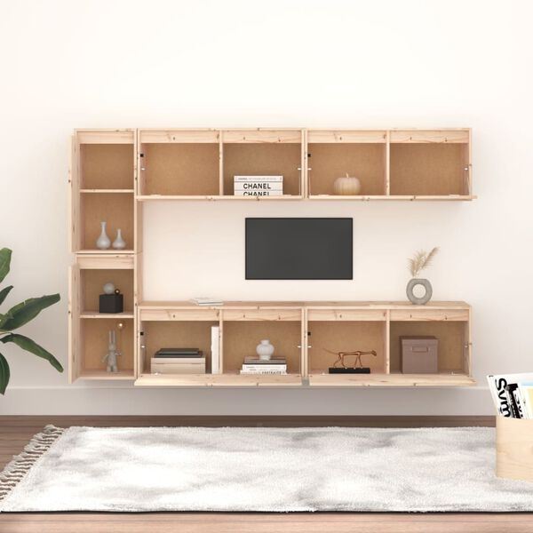 vidaXL TV-tasot 6 kpl täysi mänty