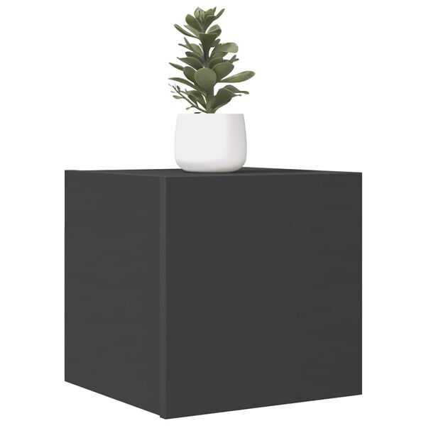 vidaXL Sein&auml;kiinnitett&auml;v&auml;t TV-tasot 2 kpl harmaa 30,5x30x30 cm