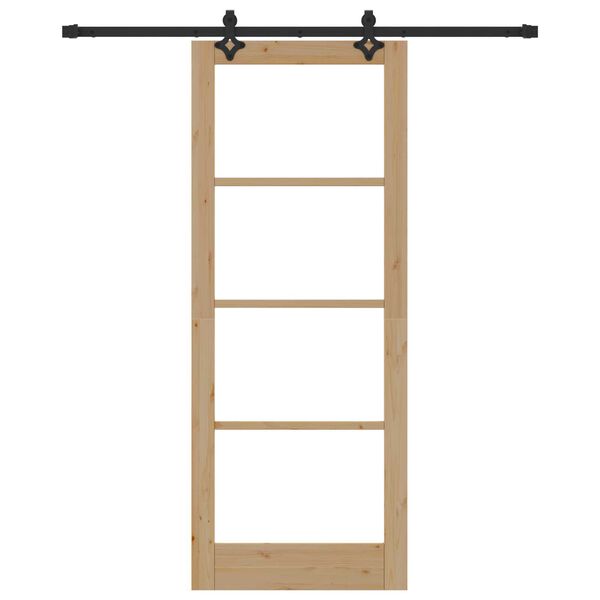 vidaXL Liukuovi ORKDAL Luonnollinen ja musta 83 x 211 cm