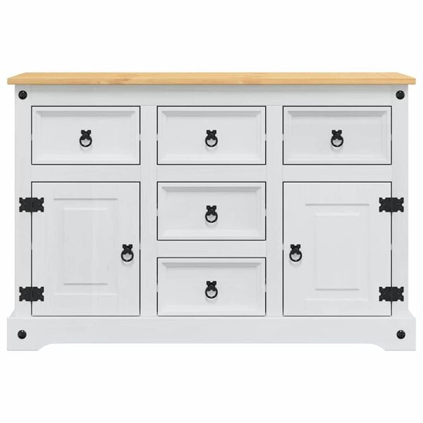 vidaXL S&auml;ilytyskirstut Valkoinen 112 x 40 x 75 cm Massiivinen m&auml;nty