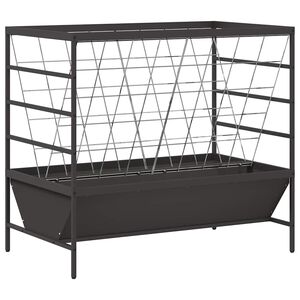 vidaXL El&auml;inruokinta Musta 100 x 60 x 90 cm Kylm&auml;valssattu ter&auml;s