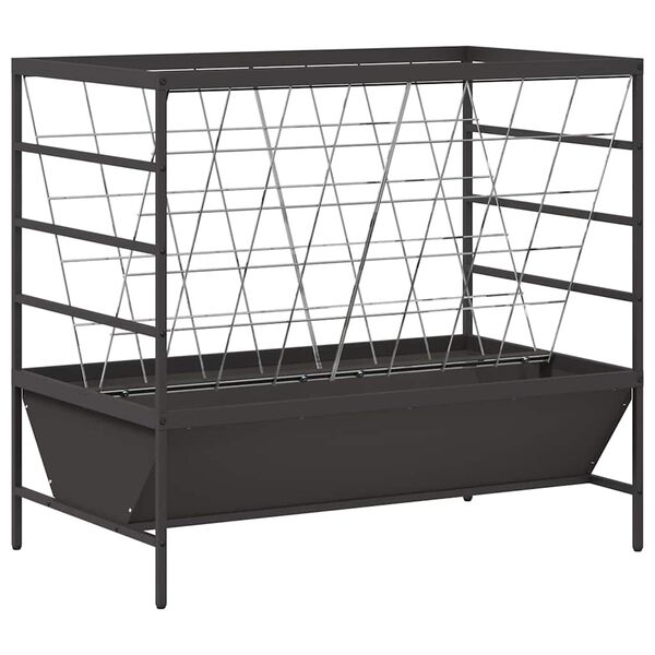 vidaXL El&auml;inruokinta Musta 100 x 60 x 90 cm Kylm&auml;valssattu ter&auml;s