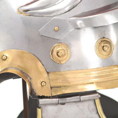 vidaXL Roomalaisen sotilaan kypärä antiikki kopio hopea teräs
