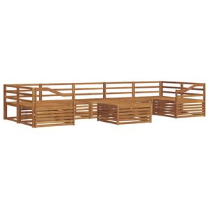 vidaXL Ulkosohvakokoelma 8 pcs Luonnollinen Tihe&auml; akasiapuu