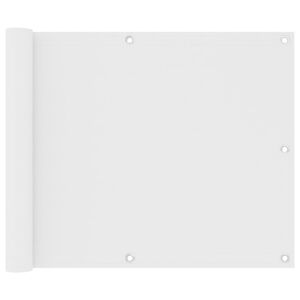 vidaXL Parvekkeen suoja valkoinen 75x300 cm Oxford kangas