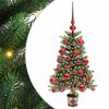 vidaXL Joulukuusi 150 LED-valoilla jalustalla Vihre&auml; 65 cm PE