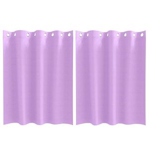 vidaXL Piment&auml;v&auml; verho renkailla 2 pcs Violetti 140 x 140 cm