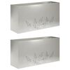 vidaXL Puutarha ruukku 2 kpl Hopea 100 x 30 x 49 cm Ruostumaton ter&auml;s