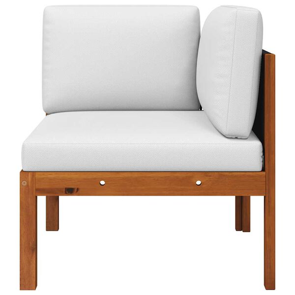 vidaXL Puutarhakulmasohva tyynyill&auml; akaasiapuu ja k&ouml;ysi