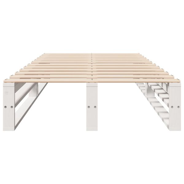 vidaXL S&auml;ngynrunko ilman patjaa valkoinen 100x200 cm t&auml;ysi m&auml;nty