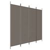 vidaXL 4-paneelinen Tilanjakaja antrasiitti 200x200 cm kangas