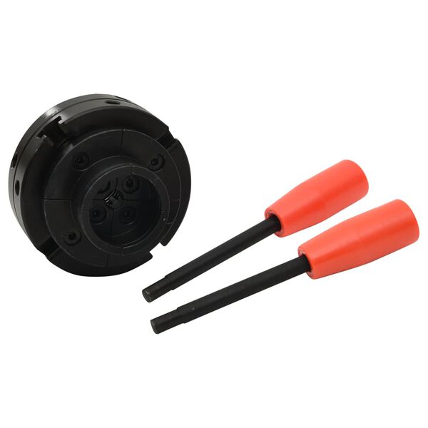 vidaXL Nelileukainen puukara M33-liit&auml;nn&auml;ll&auml; ter&auml;s 100 mm