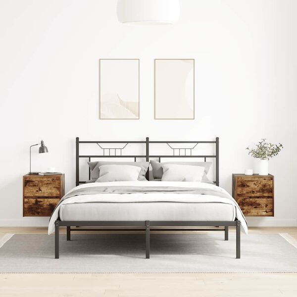 vidaXL Sein&auml;kiinnitett&auml;v&auml;t y&ouml;p&ouml;yd&auml;t 2 kpl savutammi 38x34x40 cm