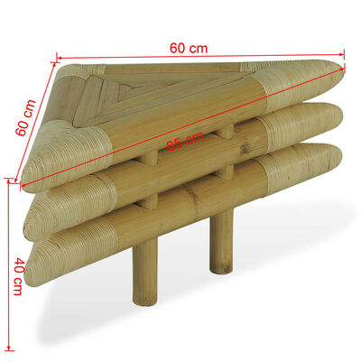 vidaXL Yöpöydät 2 kpl 60x60x40 cm bambu luonnollinen