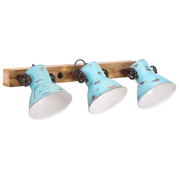 vidaXL Sein&auml;valaisin 25 W vanhennettu sininen 65x25 cm E27