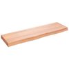 vidaXL Kylpyhuoneen ty&ouml;taso v.ruskea 100x30x(2-6)cm k&auml;sitelty t&auml;yspuu