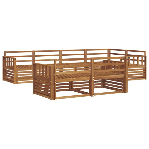 vidaXL Ulkosohvakokoelma 7 pcs Luonnollinen Tihe&auml; akasiapuu