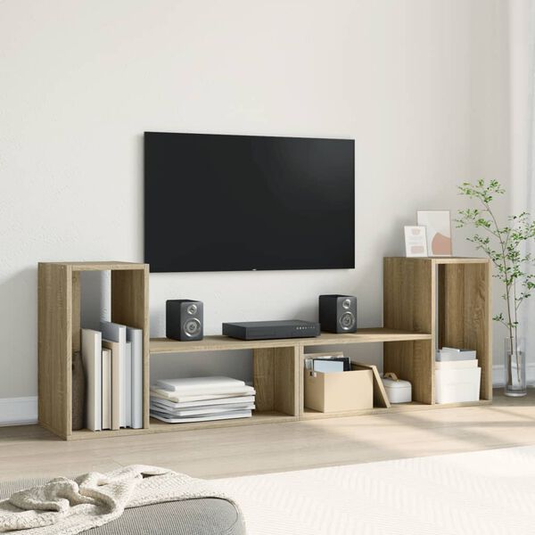vidaXL TV-tasot 2 kpl Sonoma-tammi 75x30x50 cm lastulevy