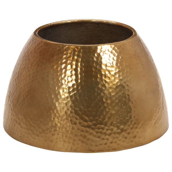 vidaXL Sohvapöytä vasaroitu alumiini Ø 50x30 cm messinki