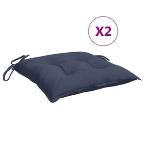 vidaXL Istuintyynyt 2 kpl laivastonsininen 40x40x7 cm Oxford kangas