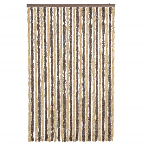 vidaXL Hy&ouml;nteisverho tummanruskea ja beige 118x220 cm chenille