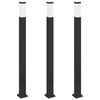 vidaXL Pollarivalaisimet pistorasialla 3 kpl 110 cm musta IP44