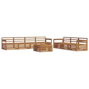 vidaXL Ulkosohvakokoelma 8 pcs Luonnollinen Tihe&auml; akasiapuu