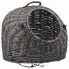 vidaXL Kissan kuljetuskori harmaa 50x42x40 cm luonnollinen paju