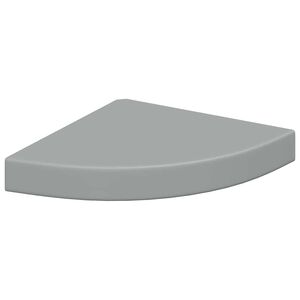 vidaXL Kelluva kulmahylly harmaa 25x25x3,8 cm MDF
